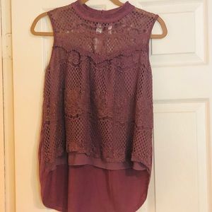 Xhiliration Dusty Rose Tank Top (L)